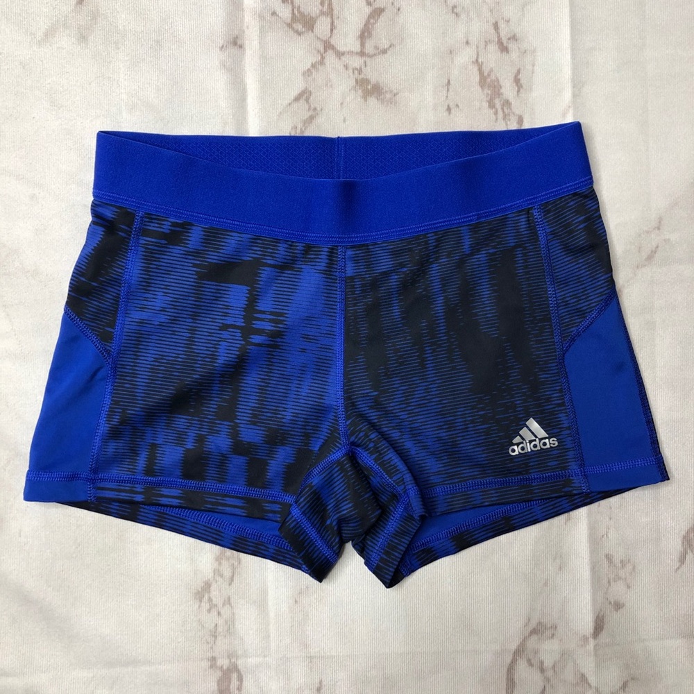 Adidas Blue and Black Techfit Shorts